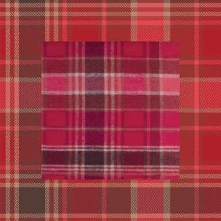 Art Gallery Fabrics - Highlands Flannel - Chevron Plaid Cranberry