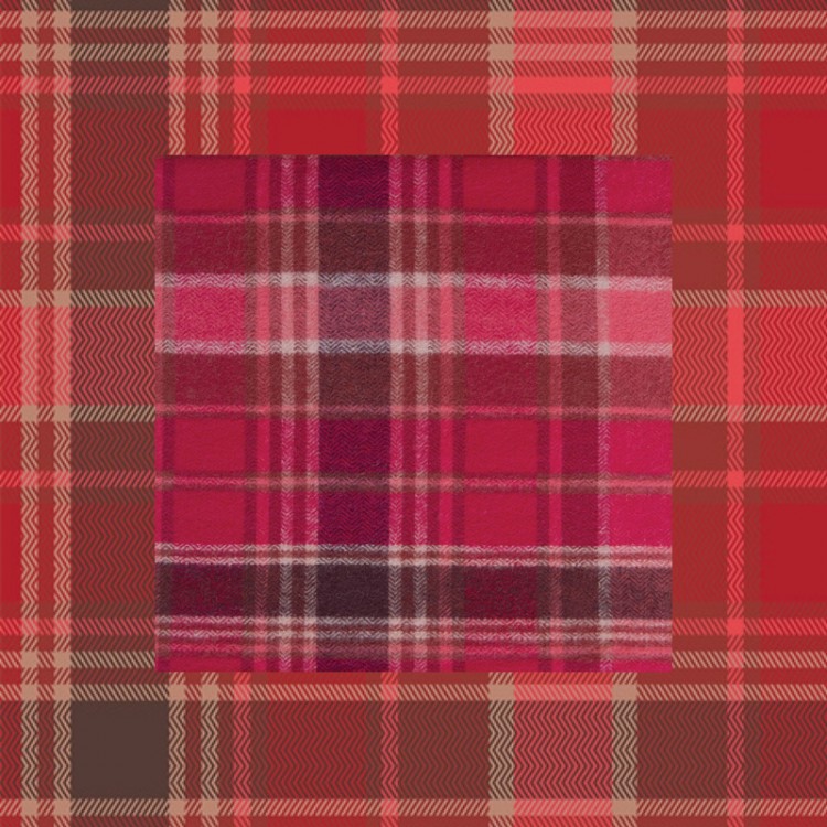 Art Gallery Fabrics - Highlands Flannel - Chevron Plaid Cranberry
