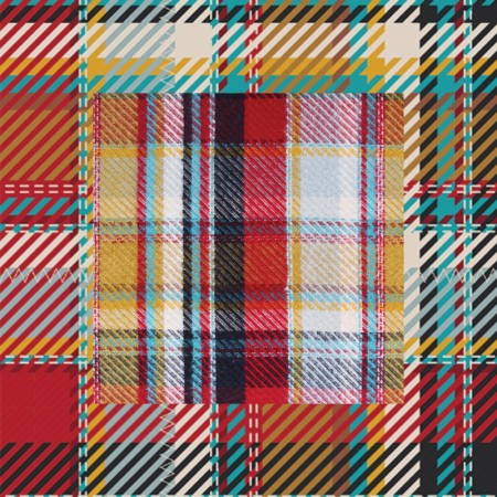 Art Gallery Fabrics - Highlands Flannel - Royal Plaid Berry Pie