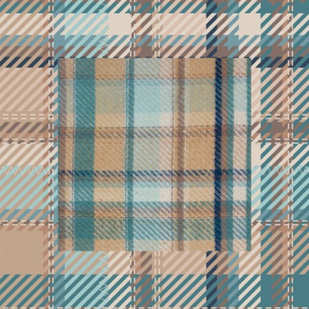 Art Gallery Fabrics - Highlands Flannel - Royal Plaid Horizon