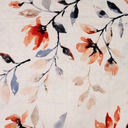 Tissu viscose lin - Marguerite digital print