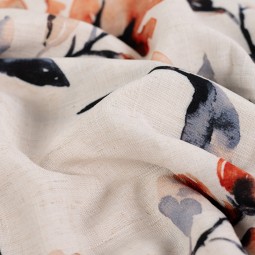 Tissu viscose lin - Marguerite digital print