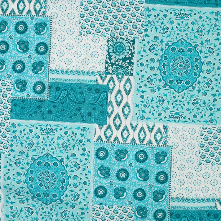 Tissu popeline de viscose - Cashmere patch