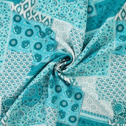 Tissu popeline de viscose - Cashmere patch