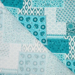 Tissu popeline de viscose - Cashmere patch