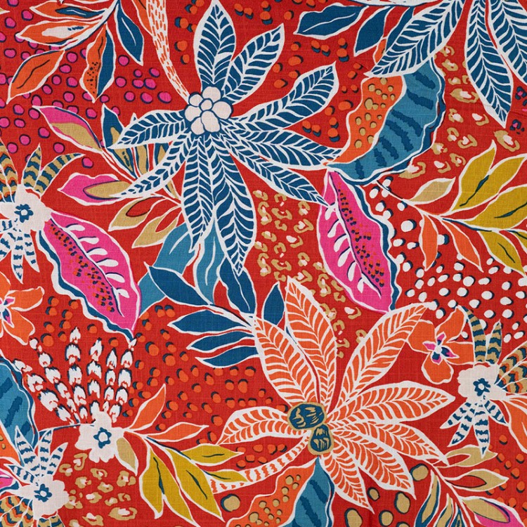 Tissu rayonne - Lorette rouge