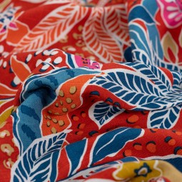 Tissu rayonne - Lorette rouge