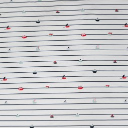 Tissu jersey - Boats navy