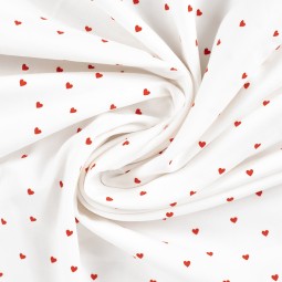 Tissu jersey - Hearts écru