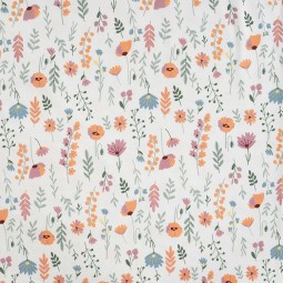 Tissu jersey - Flower field écru