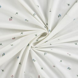 Tissu jersey - Flowers écru