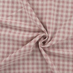 Tissu coton ajouré - Jaylin dusty rose
