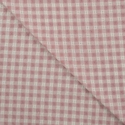 Tissu coton ajouré - Jaylin dusty rose