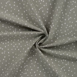 Tissu coton - Mini heart kaki