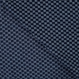 Tissu denim - Jacquard damier