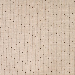 Tissu viscose lin - Naturel sequin cuivre