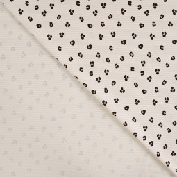 Tissu jersey côtelé - Léopard écru