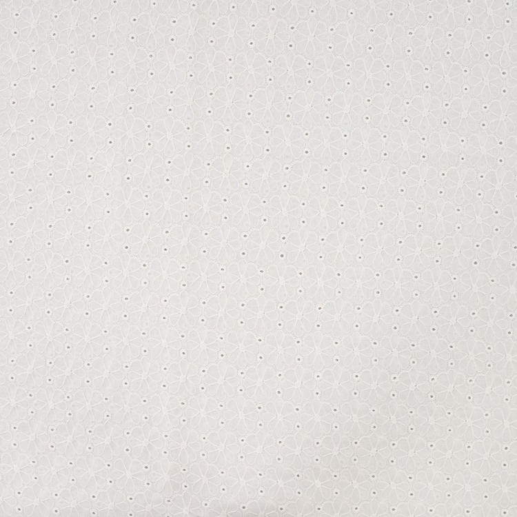Tissu Broderie - Liza blanc