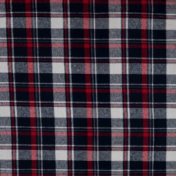Tissu flanelle - Carreaux Rouge