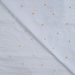 Tissu popeline - Stripe blue white