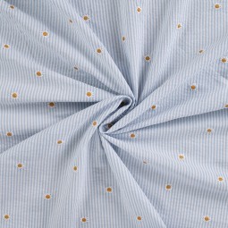 Tissu popeline - Stripe blue white