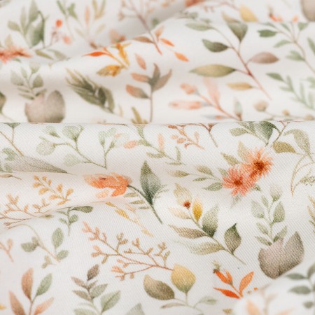 Tissu jersey - Floral écru
