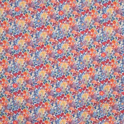 Tissu voile de coton - Flowers royal