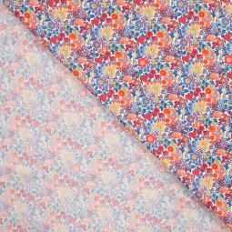 Tissu voile de coton - Flowers royal