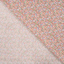 Tissu voile de coton - Noémie rouge