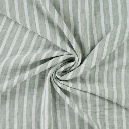 Tissu polyester - Rayure vert