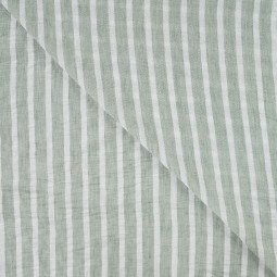 Tissu polyester - Rayure vert