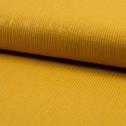 Tissu double gaze - Ocre lurex