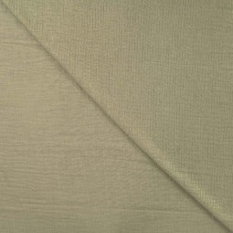 Tissu double gaze - Kaki lurex