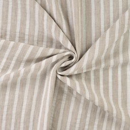 Tissu polyester - Rayure naturelle