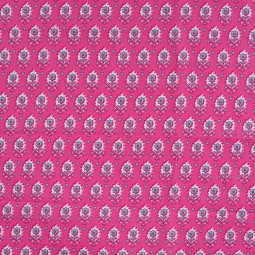 Tissu voile de coton - Cachemire rose