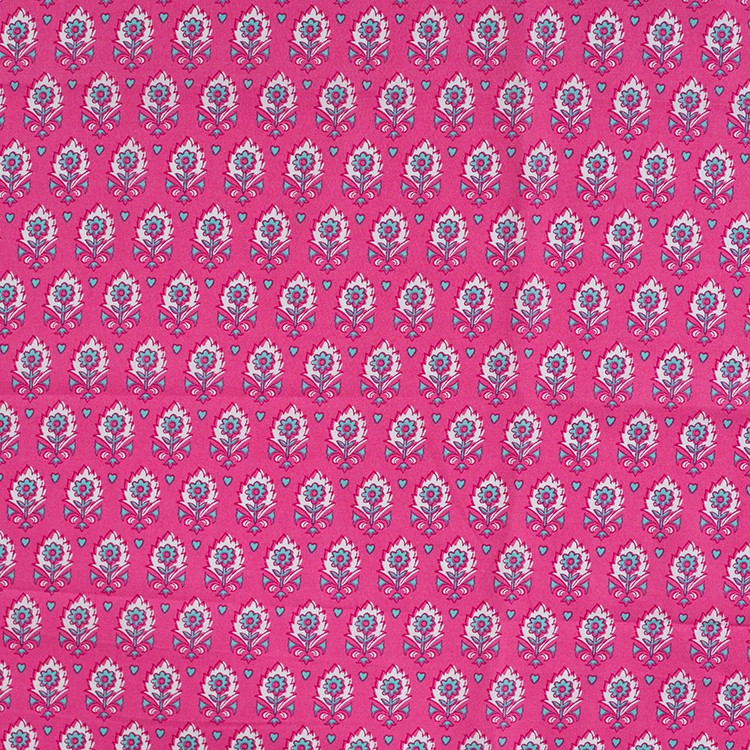 Tissu voile de coton - Cachemire rose