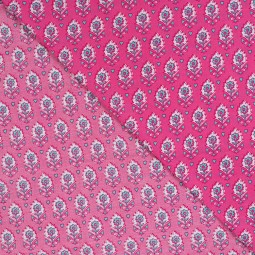 Tissu voile de coton - Cachemire rose