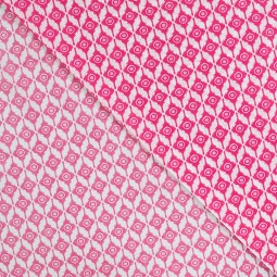 Tissu voile de coton - Viviane rose