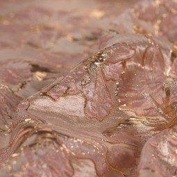 Tissu brocart - Fleurs roses