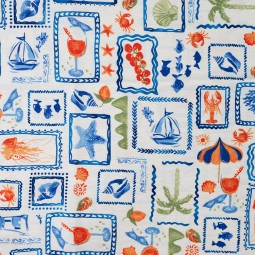 Tissu viscose - Tropical maritime