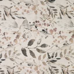 Tissu viscose lin - Isabelle kaki