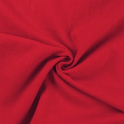 Tissu lin lavé - Rouge