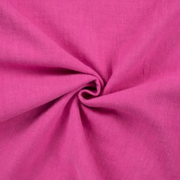 Tissu lin lavé - Fuchsia