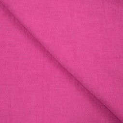 Tissu lin lavé - Fuchsia