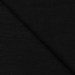 Tissu lin lavé - Noir