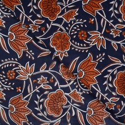 Tissu voile de coton - Maëlla marine