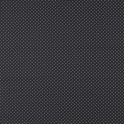 Tissu - Pois blanc fond noir