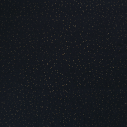 Tissu double gaze - Bleu marine pois doré