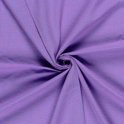 Tissu seersucker - Mini vichy colbalt et violet