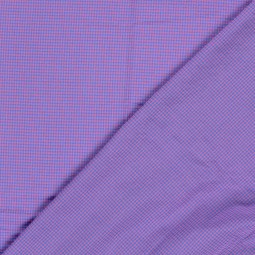 Tissu seersucker - Mini vichy colbalt et violet